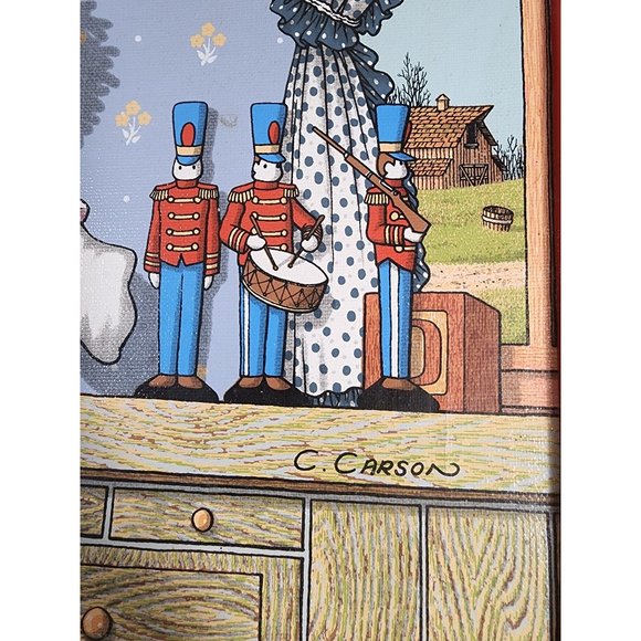 Raggedy Andy Painting Canvas Framed Panda Bear Chicago Cubs Yankees Cardinals - Picture 4 of 8